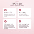 How to use the coconut facial hair removal cream in 4 steps, starting with a patch test